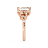 Elongated Cushion Cluster Lab Grown Diamond Engagement Ring