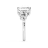 Elongated Cushion Cluster Lab Grown Diamond Engagement Ring
