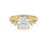 Round Cluster Lab Grown Diamond Engagement Ring