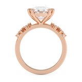 Round Cluster Lab Grown Diamond Engagement Ring