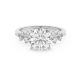 Round Cluster Lab Grown Diamond Engagement Ring