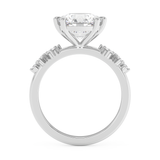 Round Cluster Lab Grown Diamond Engagement Ring