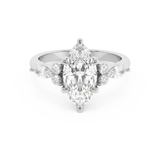 Marquise Cluster Lab Grown Diamond Engagement Ring