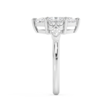 Marquise Cluster Lab Grown Diamond Engagement Ring