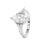 Marquise Cluster Lab Grown Diamond Engagement Ring