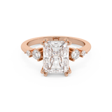 Radiant Cluster Lab Grown Diamond Engagement Ring