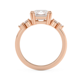 Radiant Cluster Lab Grown Diamond Engagement Ring