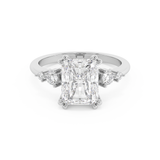 Radiant Cluster Lab Grown Diamond Engagement Ring