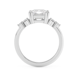 Radiant Cluster Lab Grown Diamond Engagement Ring