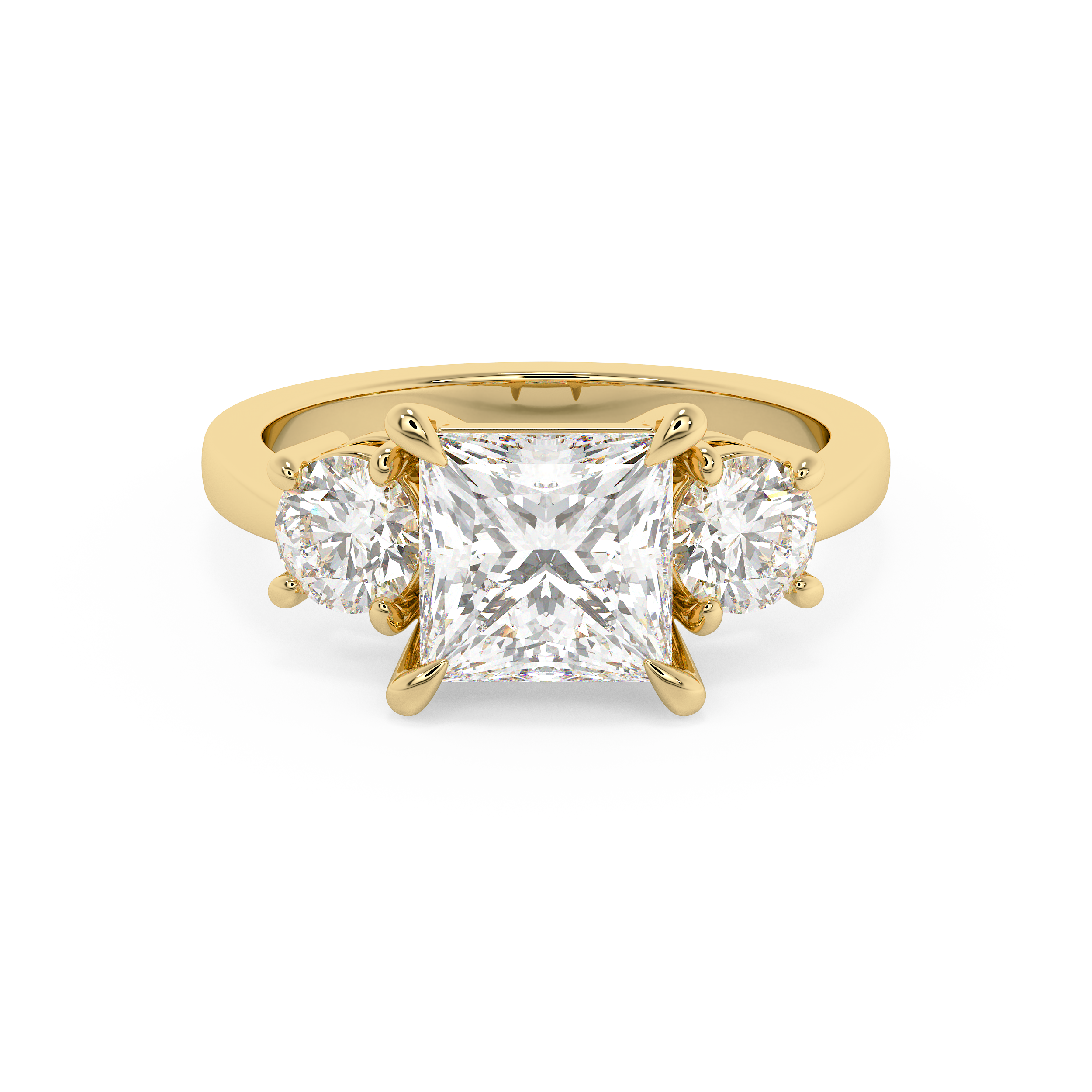 Princess Three Stone Lab Grown Diamond Engagement Ring