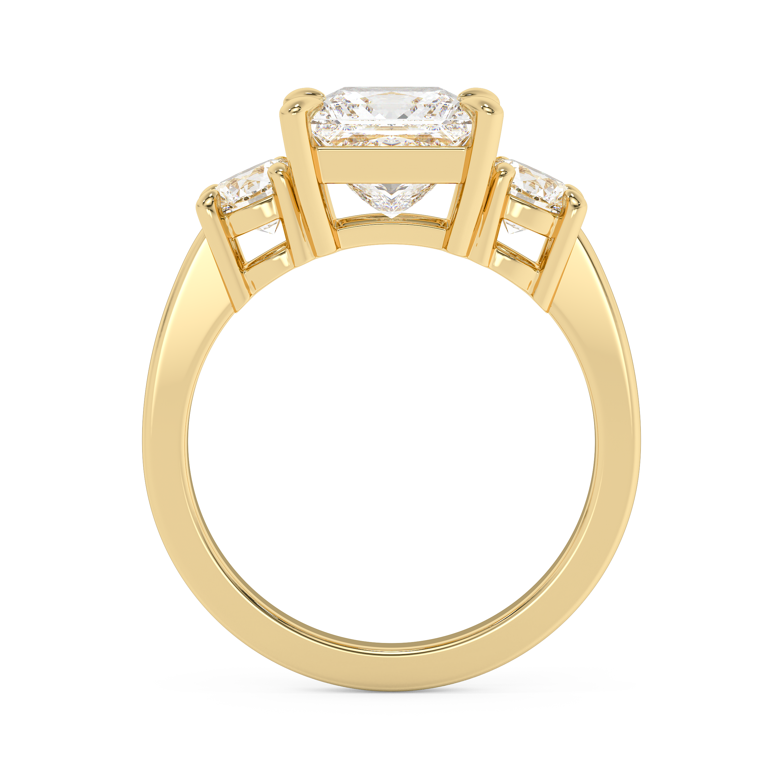 Princess Three Stone Lab Grown Diamond Engagement Ring