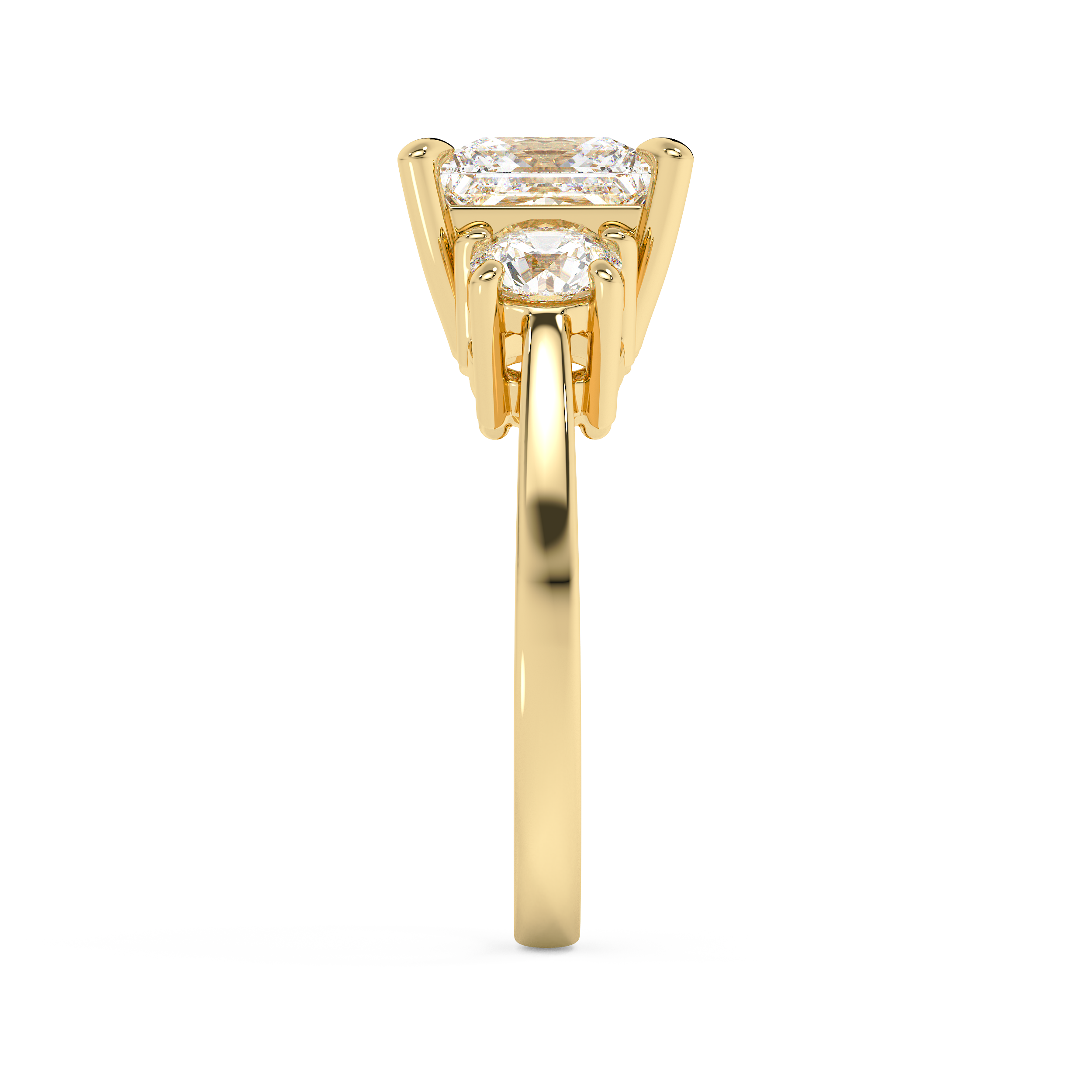 Princess Three Stone Lab Grown Diamond Engagement Ring