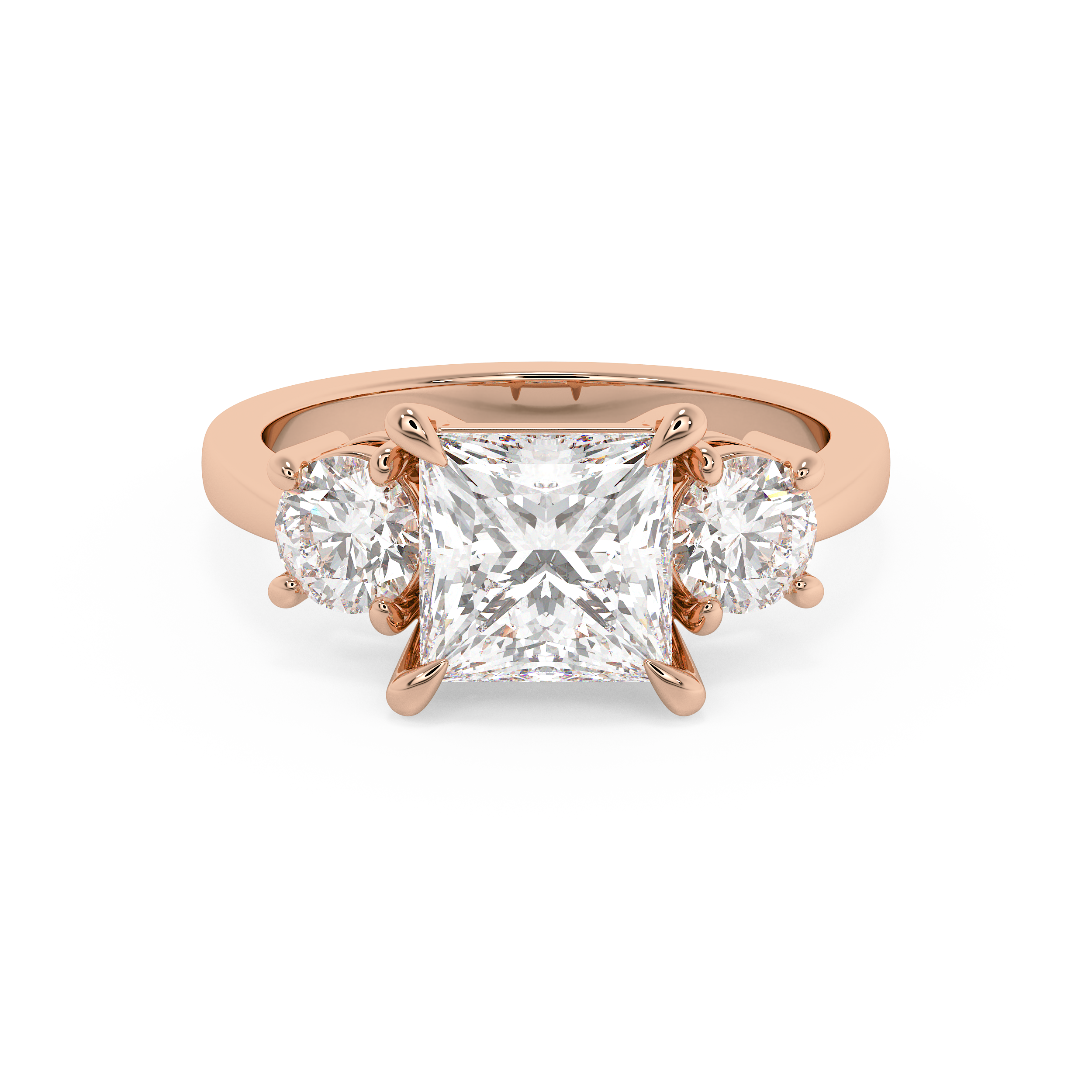 Princess Three Stone Lab Grown Diamond Engagement Ring