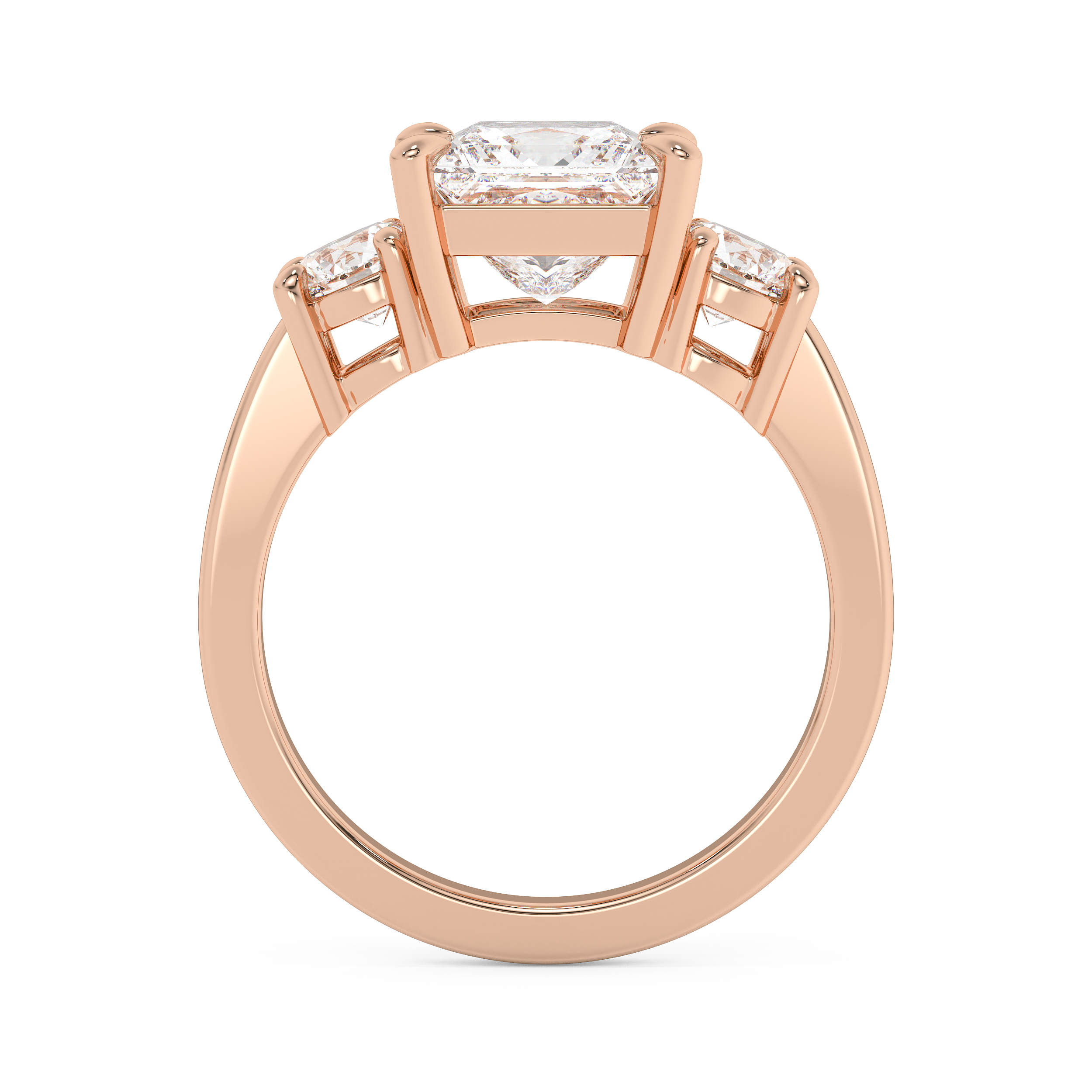 Princess Three Stone Lab Grown Diamond Engagement Ring