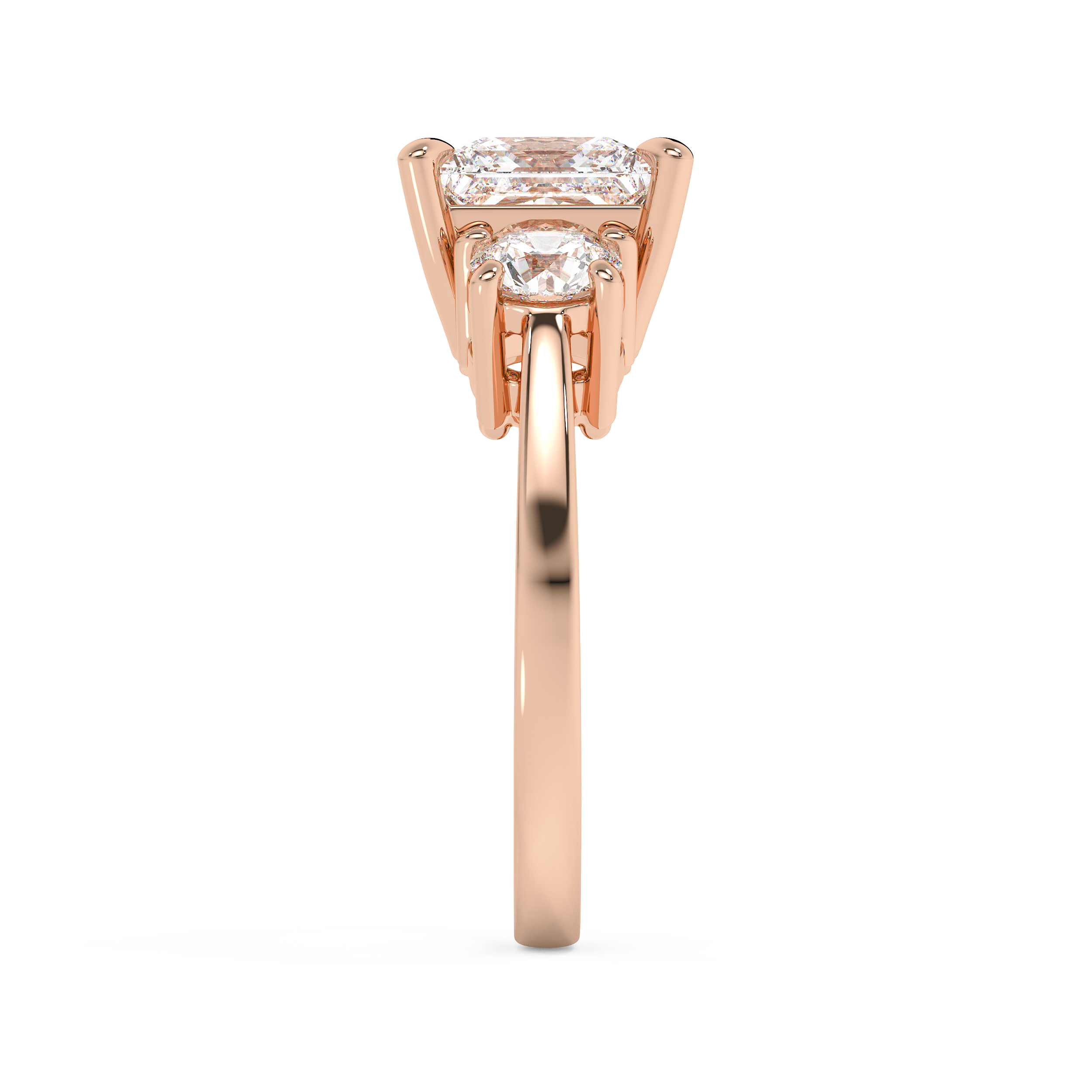Princess Three Stone Lab Grown Diamond Engagement Ring