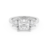 Princess Three Stone Lab Grown Diamond Engagement Ring