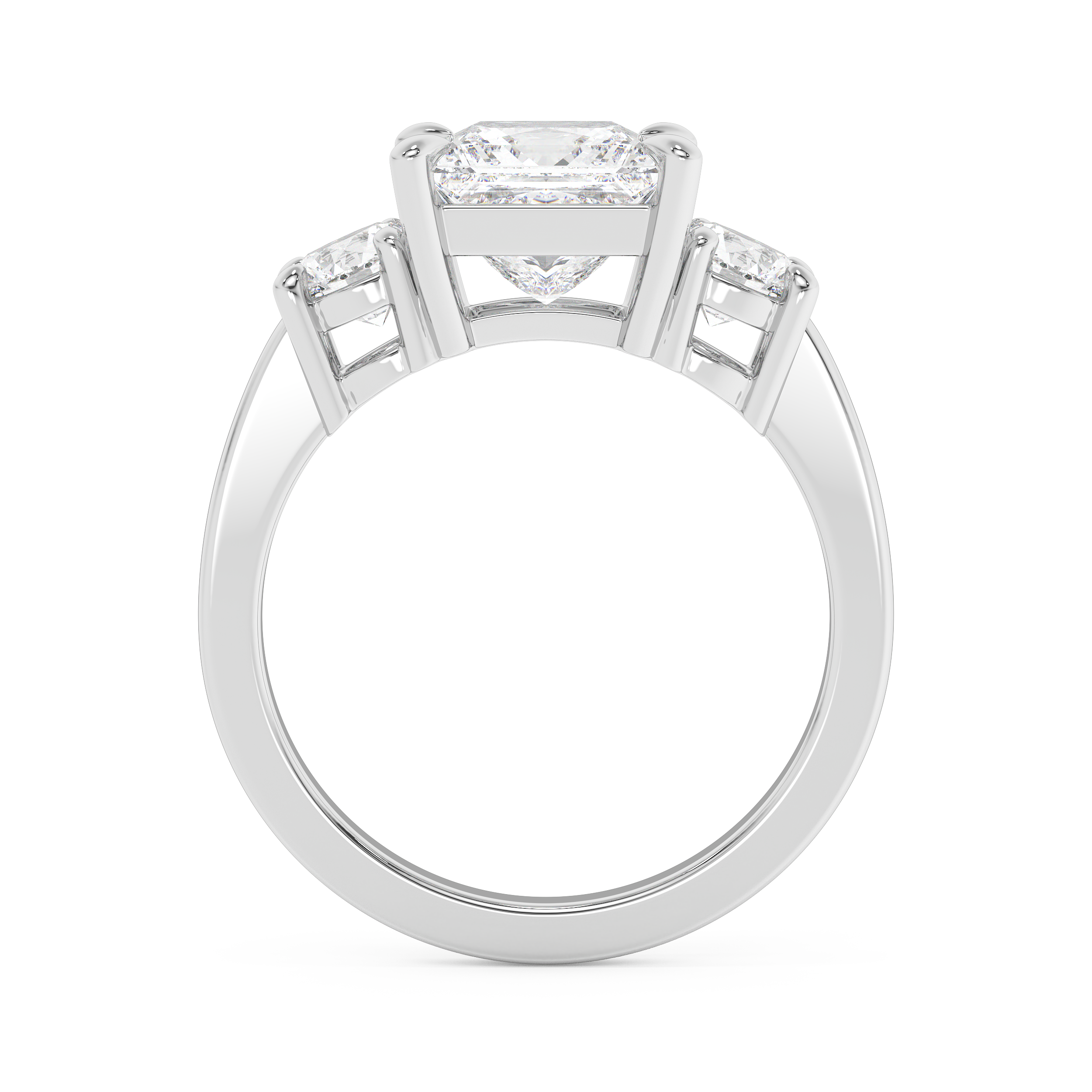 Princess Three Stone Lab Grown Diamond Engagement Ring