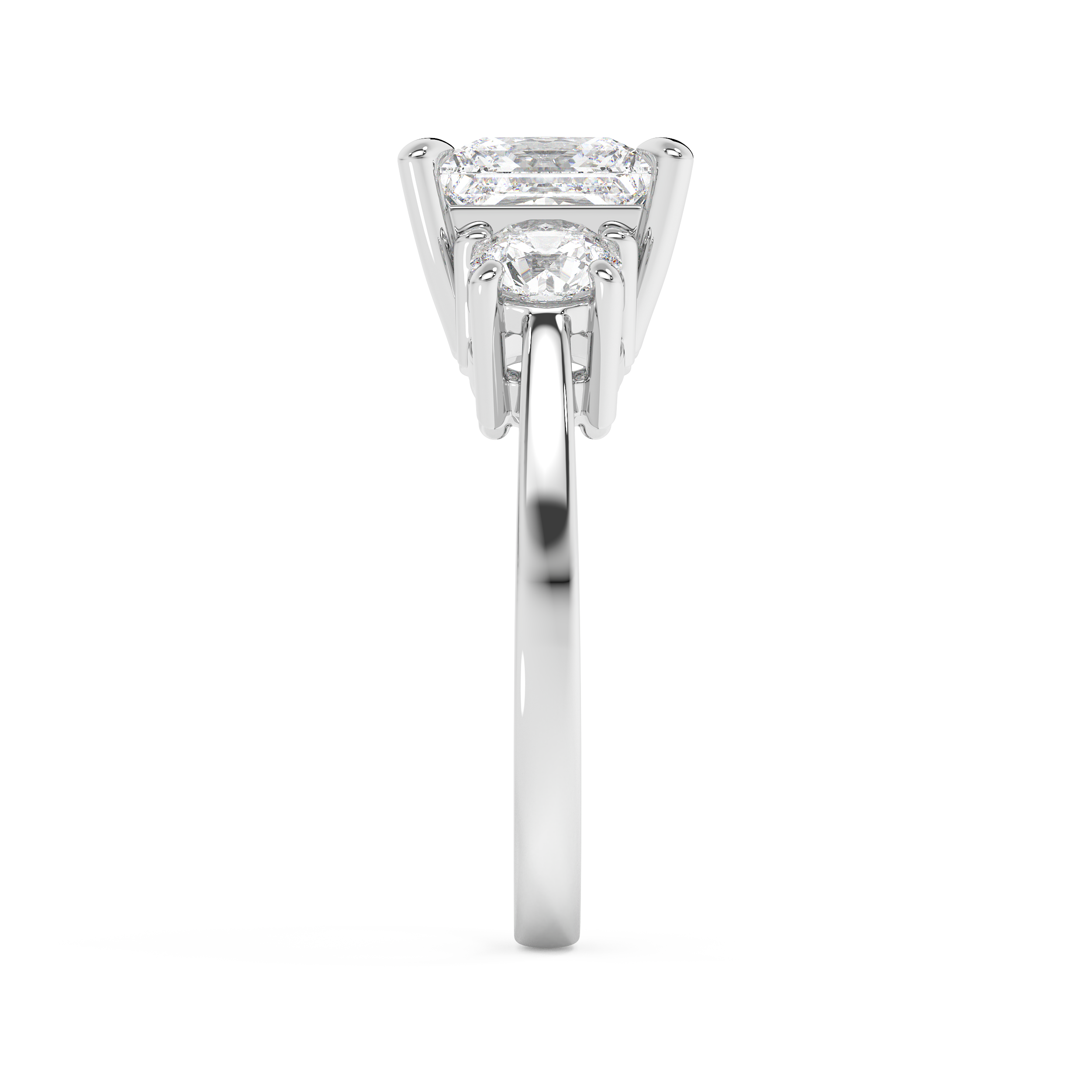 Princess Three Stone Lab Grown Diamond Engagement Ring
