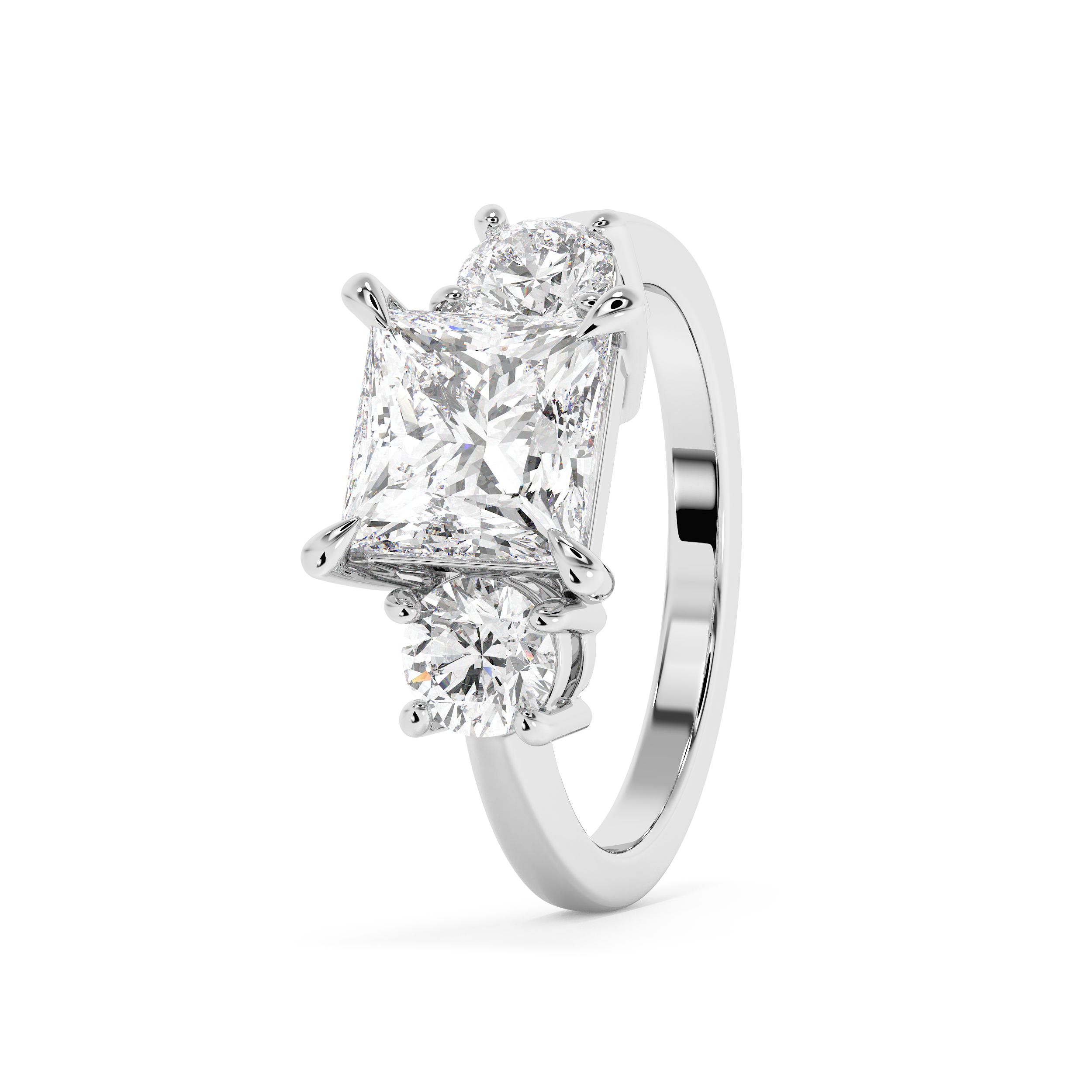 Princess Three Stone Lab Grown Diamond Engagement Ring