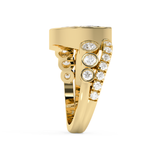 Marquise Bezel Pave Lab Grown Diamond Engagement Ring