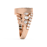 Marquise Bezel Pave Lab Grown Diamond Engagement Ring