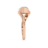 East West Marquise Swirl Pave Lab Grown Diamond Engagement Ring