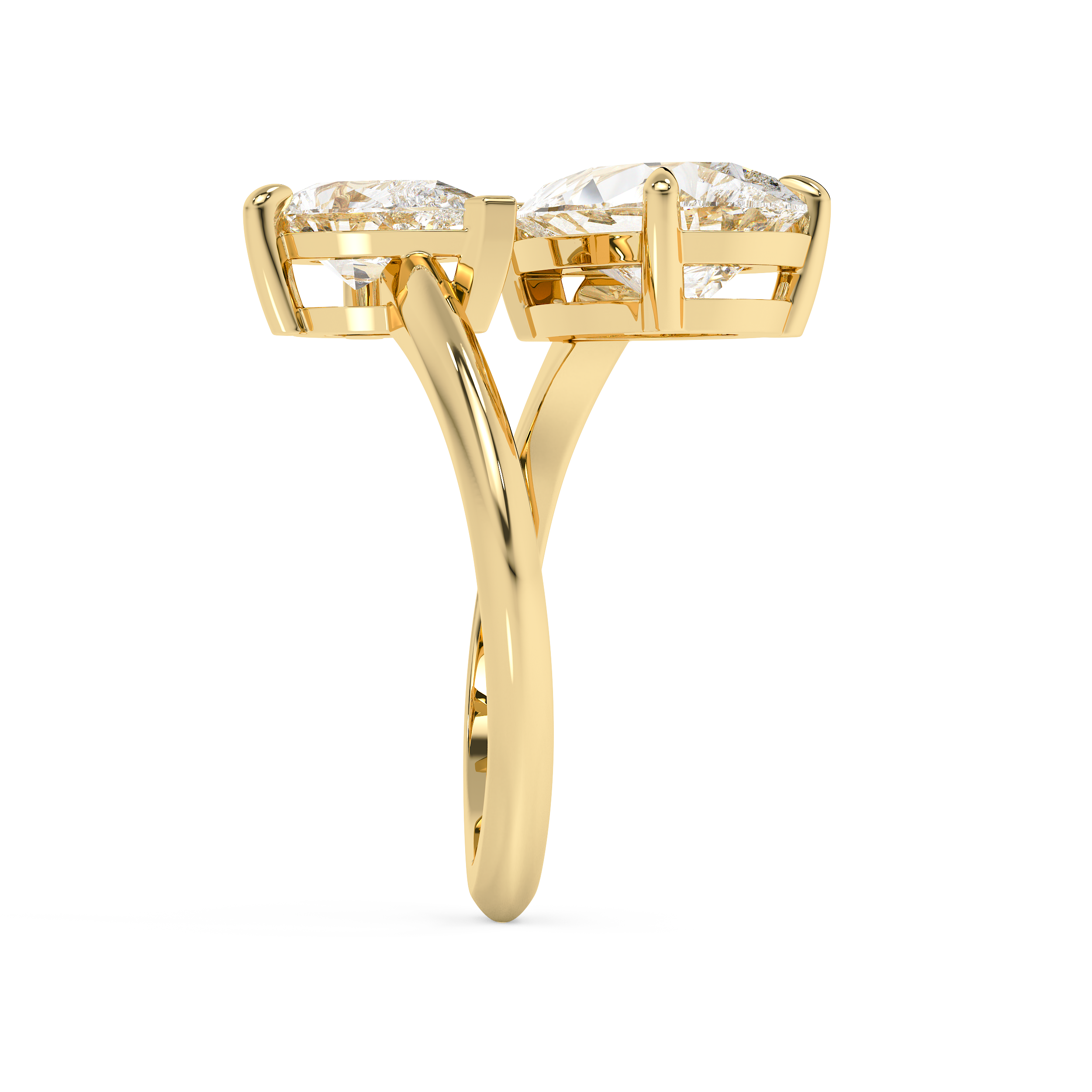 2.75 TCW Pear Toi Et Moi Lab Grown Diamond Engagement Ring