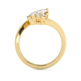 1.75 TCW Marquise & Round Solitaire Lab Grown Diamond Engagement Ring