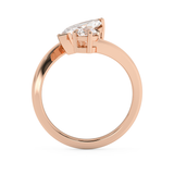 1.75 TCW Marquise & Round Solitaire Lab Grown Diamond Engagement Ring