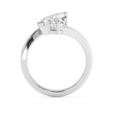 1.75 TCW Marquise & Round Solitaire Lab Grown Diamond Engagement Ring