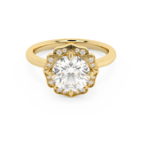 Round Vintage Art Deco Lab Grown Diamond Engagement Ring