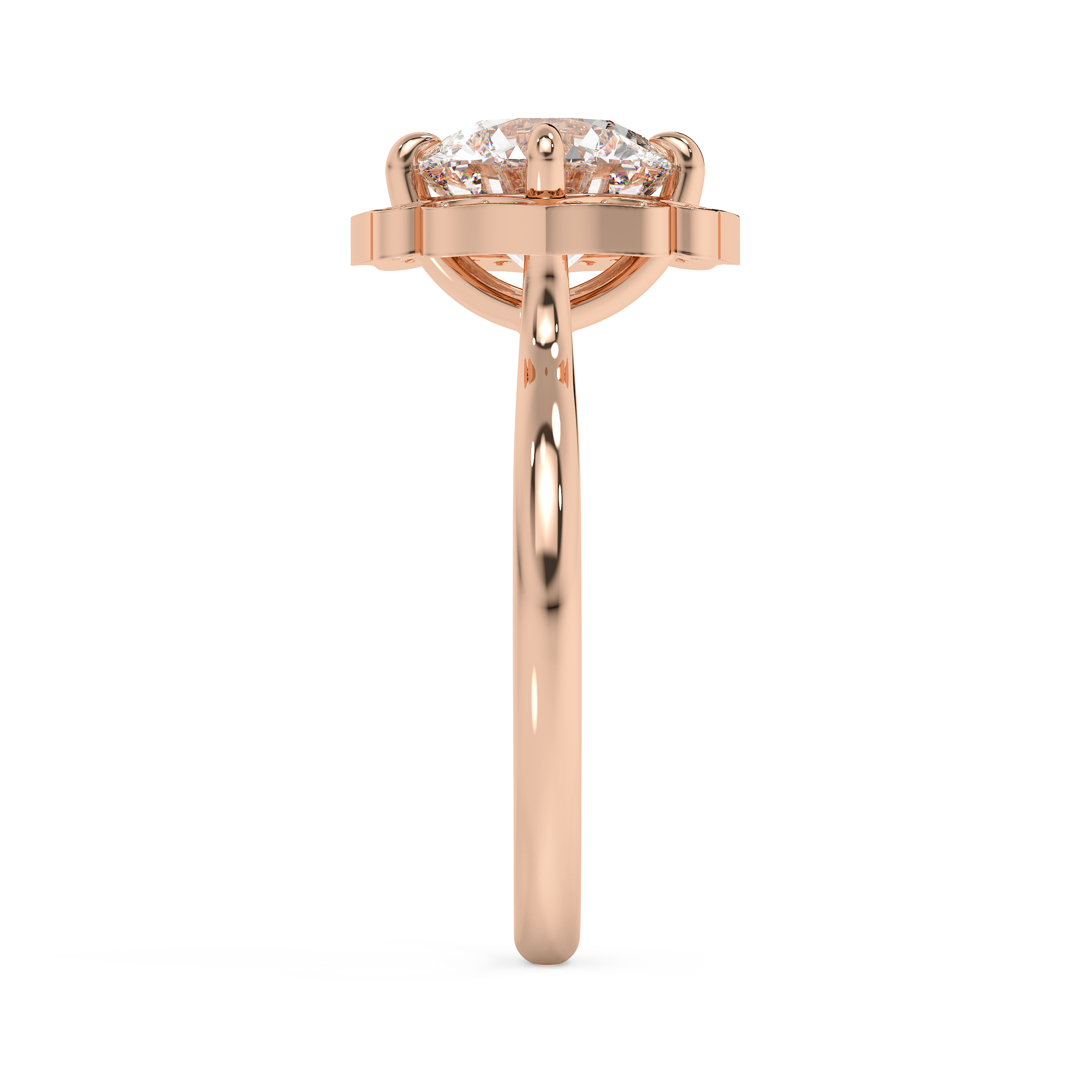 Round Vintage Art Deco Lab Grown Diamond Engagement Ring