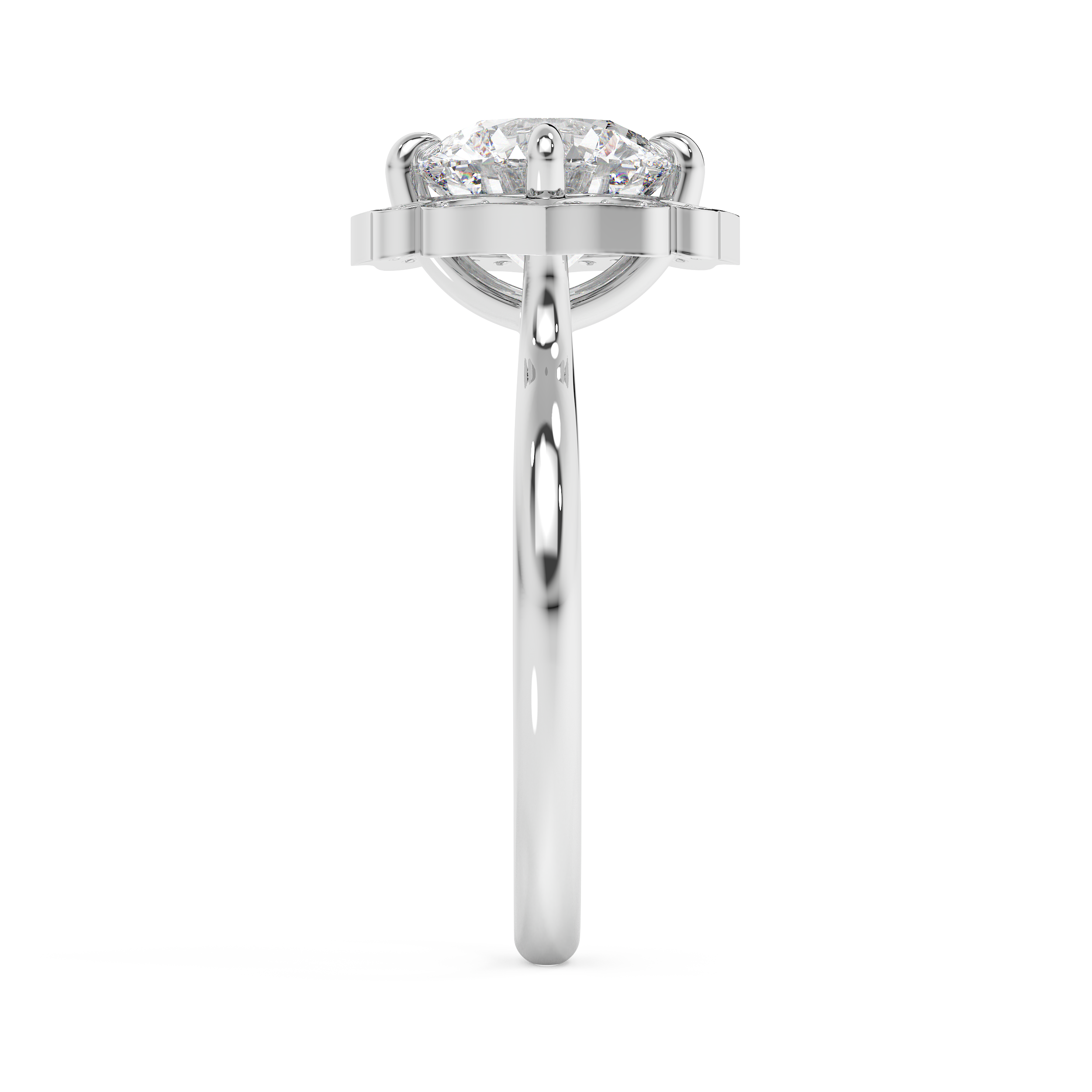 Round Vintage Art Deco Lab Grown Diamond Engagement Ring