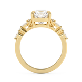 Cushion Cluster Lab Grown Diamond Engagement Ring