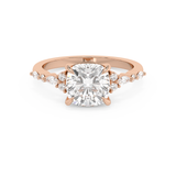 Cushion Cluster Lab Grown Diamond Engagement Ring