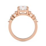 Cushion Cluster Lab Grown Diamond Engagement Ring