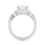 Cushion Cluster Lab Grown Diamond Engagement Ring