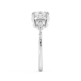 Cushion Cluster Lab Grown Diamond Engagement Ring