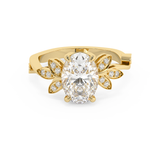 Oval Nature Inspired Lab Grown Diamond Engagement Ring