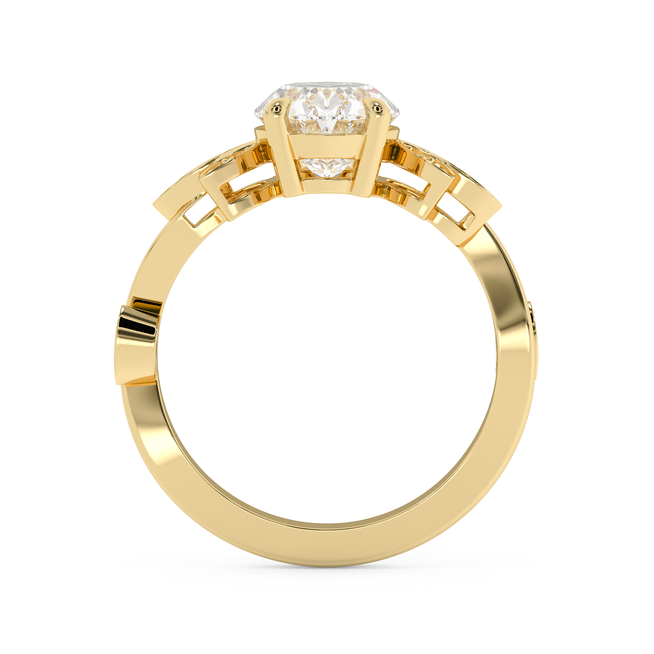 Oval Nature Inspired Lab Grown Diamond Engagement Ring