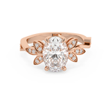 Oval Nature Inspired Lab Grown Diamond Engagement Ring