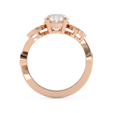 Oval Nature Inspired Lab Grown Diamond Engagement Ring