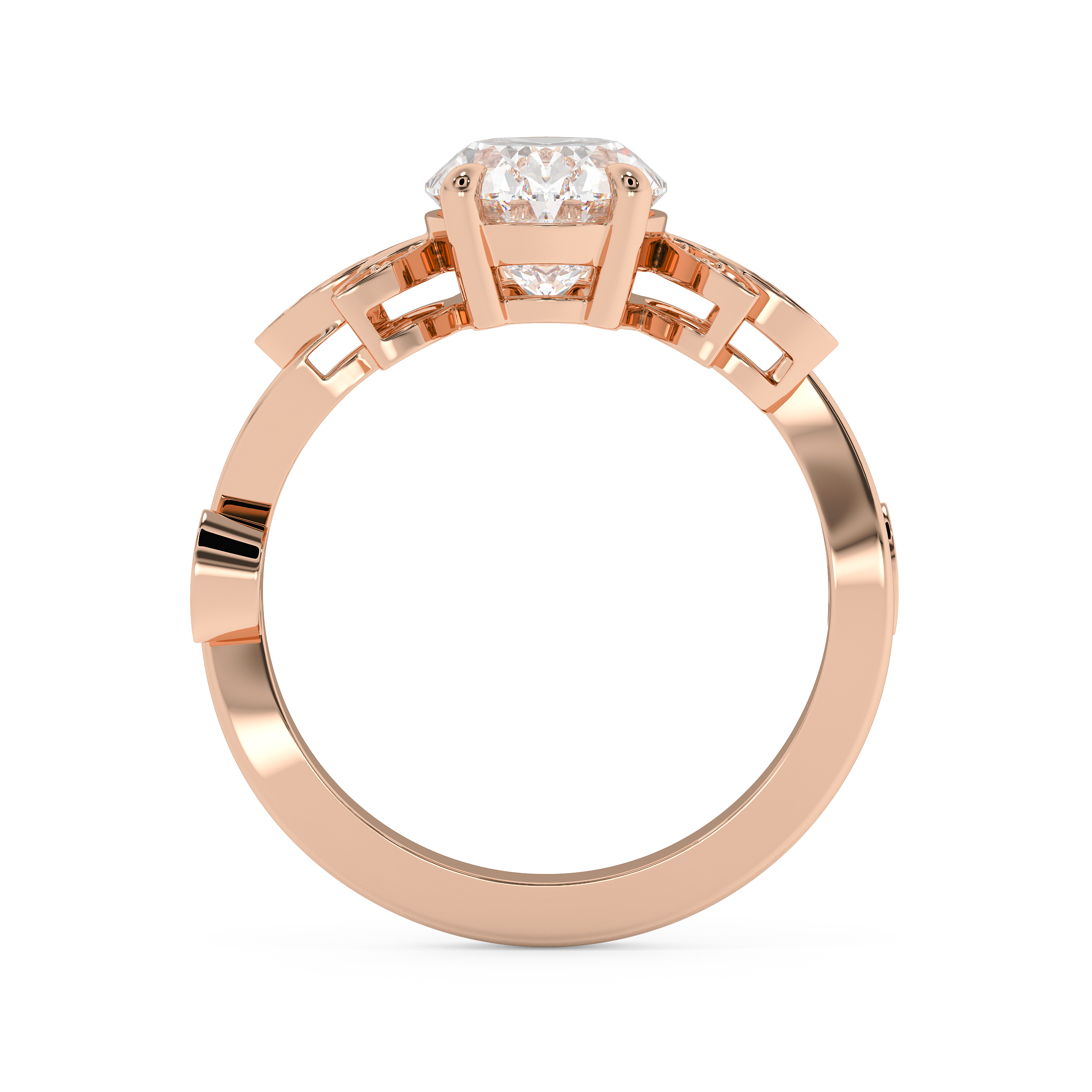Oval Nature Inspired Lab Grown Diamond Engagement Ring
