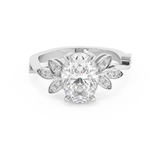 Oval Nature Inspired Lab Grown Diamond Engagement Ring