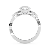 Oval Nature Inspired Lab Grown Diamond Engagement Ring