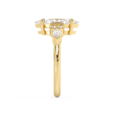 Marquise Cluster Lab Grown Diamond Engagement Ring