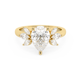 Pear Cluster Lab Grown Diamond Engagement Ring