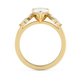 Pear Cluster Lab Grown Diamond Engagement Ring