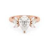 Pear Cluster Lab Grown Diamond Engagement Ring