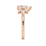 Pear Cluster Lab Grown Diamond Engagement Ring